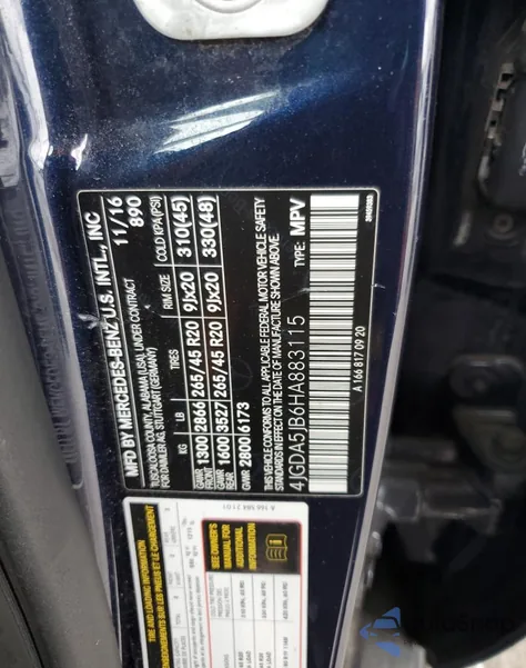 2017 Mercedes-Benz Gle 350 from USA, damaged, VIN 4JGDA5JB6HA883115